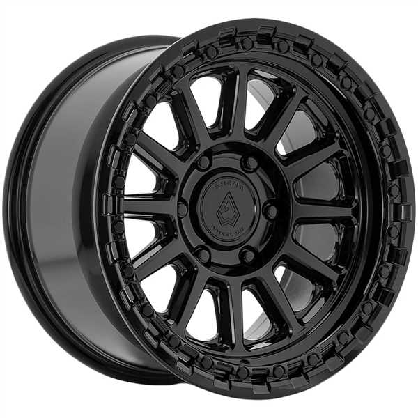 Arena A128 Enduro 17x9 6x5.5 +0mm Hb106.1MM Gloss Black