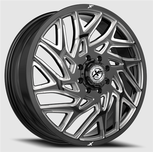 XF Off-Road XF-229 Dually Front 22x8.25 8x210 +110 Cb 154.3 Gloss Black & Milled