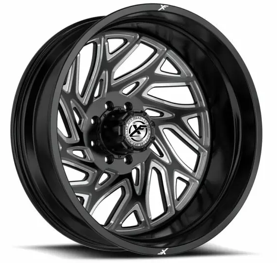 XF Off-Road XF-229 Dually Outer 22x8.25 8x210 -192 Cb 154.3 Gloss Black & Milled