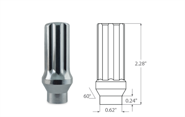 ET SPLINE ACORN 14X1.5 CLOSED TRUCK/SUV