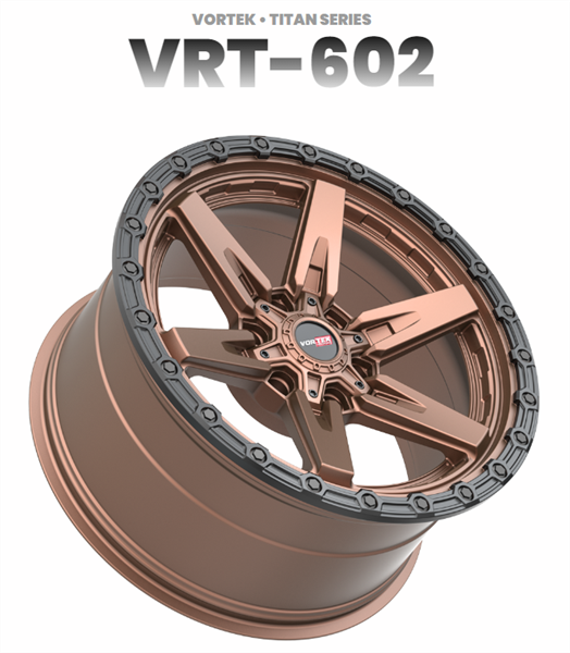 VORTEK VRT-602 17X9 6X135 6X139.7 0 CB 106.1 MATTE BRONZE WITH BLACK BEAD RING