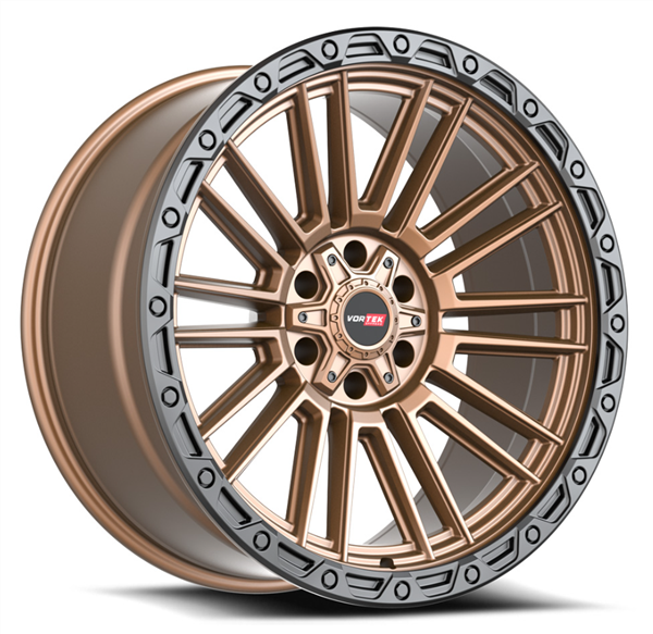 Vortek VRT-604 ZEUS 17x9 6x135 6x139.7 -12 Cb 106.1 Matte Bronze With Black Bead Ring