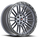 Vortek VRT-604 ZEUS 18x9 5x127 5x139.7 -12 Cb 78.1 Matte Titanium With Black Bead Ring