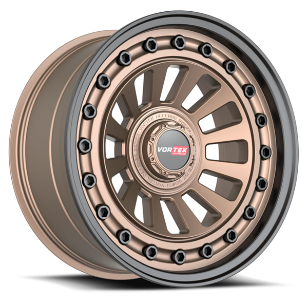 Vortek VRD-702 RADAR 18x9 5x114.3 5x139.7 0 Cb 78.1 Matte Bronze With Black Bolts & Lip