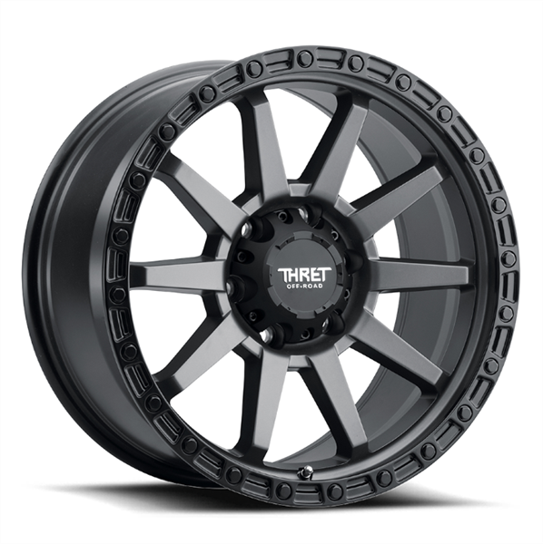 THRET OFFROAD 706 FREEZE 17X9 6X139.7 OMM CB106.1 SATIN GREY/MATTE BLACK LIP