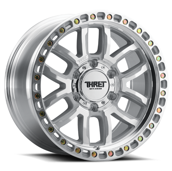THRET OFFROAD 707 SIMULATED 18X9 6X139.7 -12MM CB106.1 MACHINED/MACHINED RING