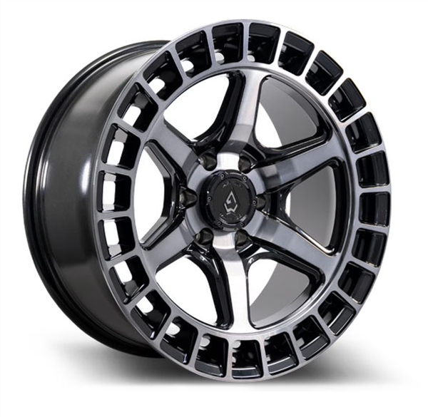 ARENA A107 TORQUE 20X9 6X135 1MM GLOSSY BLACK MACHINED DDT FACE AND LIP