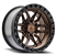 ARENA A109 HUSTLE 6 17X8.5 6X139.7 25MM SMOKED BRONZE CENTER SATIN BLACK LIP