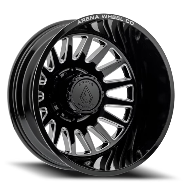 ARENA A110 RIVAL DUALY REAR 20X8.25 8X200 -202MM GLOSS BLACK AND MILLED