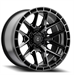 ARENA A114 BATTLE 22X12 6X135 -44MM GLOSSY BLACK MACHINED DDT FACE AND LIP