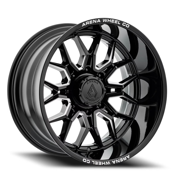 ARENA A117 VIOLATOR 20x10 8x165.1 -18MM GLOSSY BLACK AND MILLED