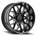 ARENA A117 VIOLATOR 20x10 6x139.7 -18MM GLOSSY BLACK AND MILLED