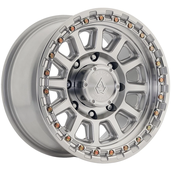 ARENA A128 ENDURO 18X9 8X165.1 20 5.82 CB125.1 GLOSS SILVER MACHINED
