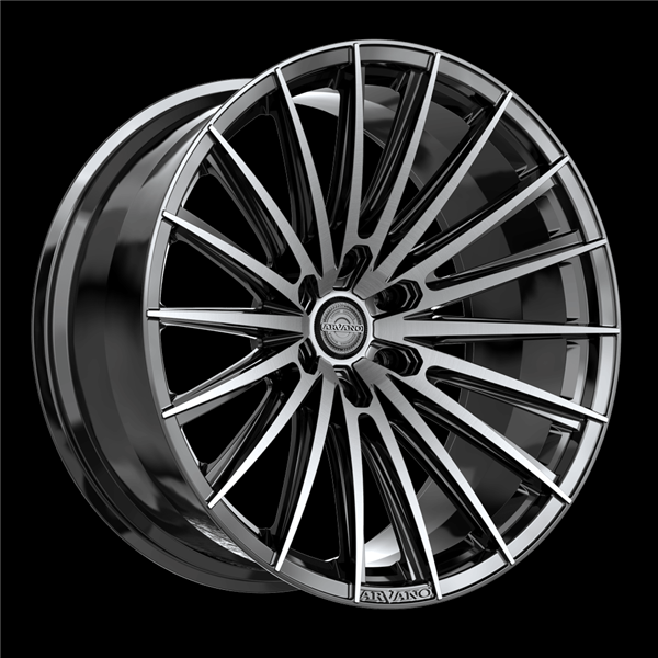 Arvano ART-2 Geneva 24x9.5 6x139.7 +18 Cb 106.1 Gloss Black & Brushed Double Dark Tint