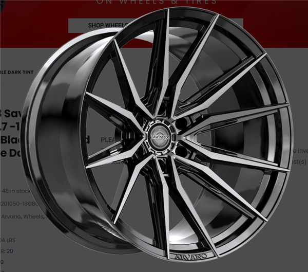 Arvano ART-3 Savona 20x10 6x139.7 -18 Cb 106.1 Gloss Black & Brushed Double Dark Tint