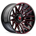AMERICAN TRUXX EVOLUTION AT1919 22X12 8-180 -44MM 124.2MM GLOSS BLACK PRIZM RED