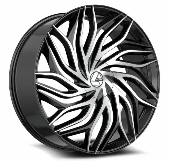 Azara AZA-537 20x8.5 5x114.3 5x120 +35 Cb 74.1 Gloss Black & Machined