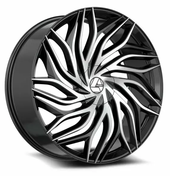 Azara AZA-537 22x8.5 5x112 5x114.3 +38 Cb 74.1 Gloss Black & Machined