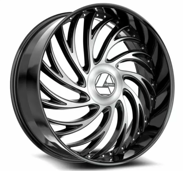 Azara AZX-101 18X8.0 5x112 5x114.3 +35 Cb 74.1 Gloss Black & Machined
