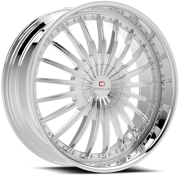 Cavallo CLV-32 22x9.5 6x135 6x139.7 +25 Cb 108 Nano Chrome