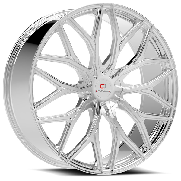 Cavallo CLV-37 22x8.5 5x114.3 5x120 +38 Cb 74.1 Nano Chrome