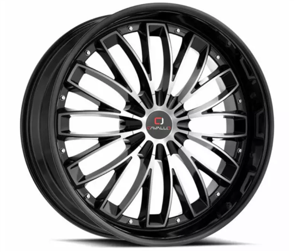 Cavallo CLV-42 18x8.0 5x100 5x114.3 +35 Cb 74.1 Gloss Black & Machined