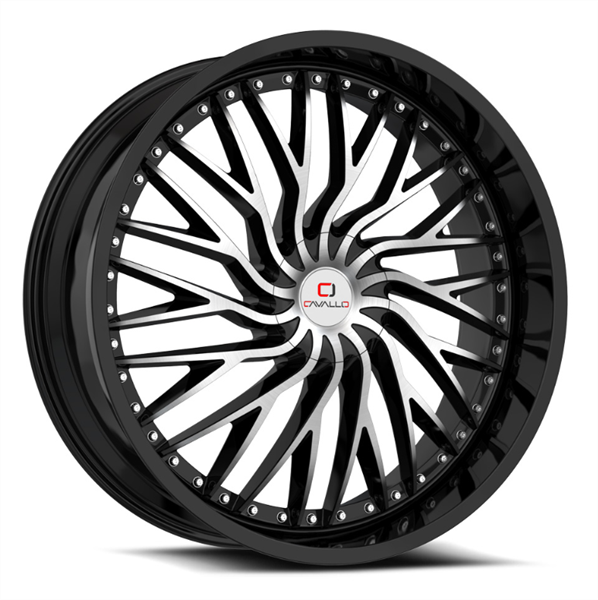 Cavallo CLV-43 18x8.0 5x100 5x114.3 +35 Cb 74.1 Gloss Black & Machined