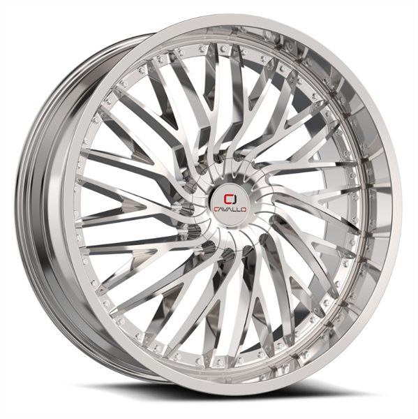 Cavallo CLV-43 22x8.5 5x112 5x114.3 +38 Cb 74.1 Nano Chrome