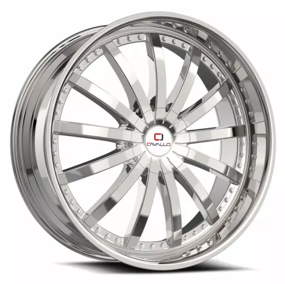 Cavallo CLV-53 22x8.5 5x114.3 5x120 +38 Cb 74.1 Nano Chrome