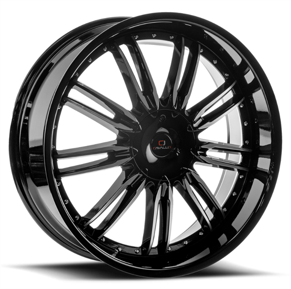 Cavallo CLV-54 20x8.5 5x108 5x114.3 +35 Cb 74.1 Gloss Black & Machined