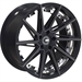 EURORA RACING ERW002 20X8.5 5X114.3 +3573.1 GLOSS BLACK + MILLING SPOKES + INNER CUT + BLACK RIVETS
