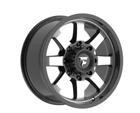 FITTIPALDI OFF ROAD FA16MB 18X9, ET +12, PCD 8X6.50, CB 130.2-GLOSS BLACK MACHINED