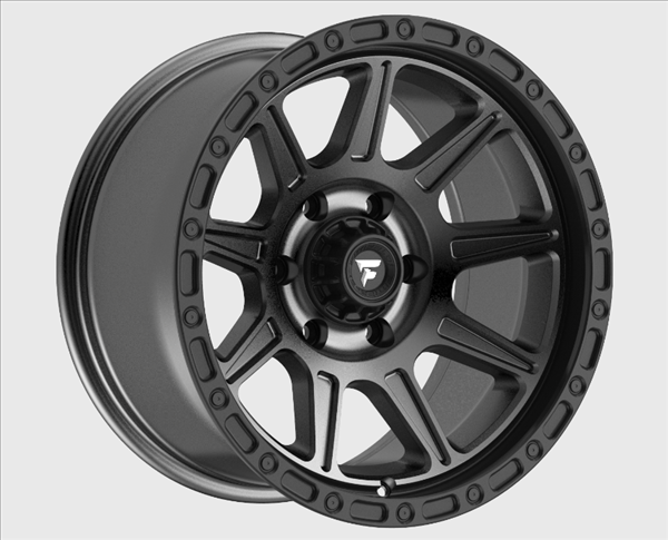 FITTIPALDI OFF ROAD FT104AB 17X9, ET -06, PCD 6X135, CB 87.1-SATIN ANTHRACITE WITH SATIN BLACK LIP