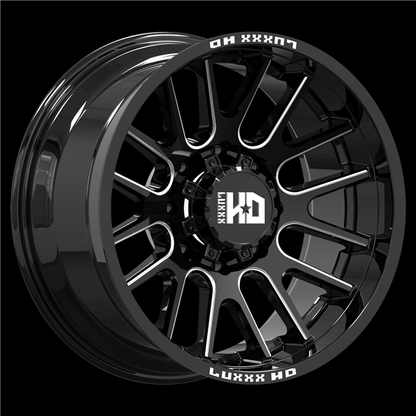 LHD38 20X10 8X180 -19 124.2 Gloss Black Milled