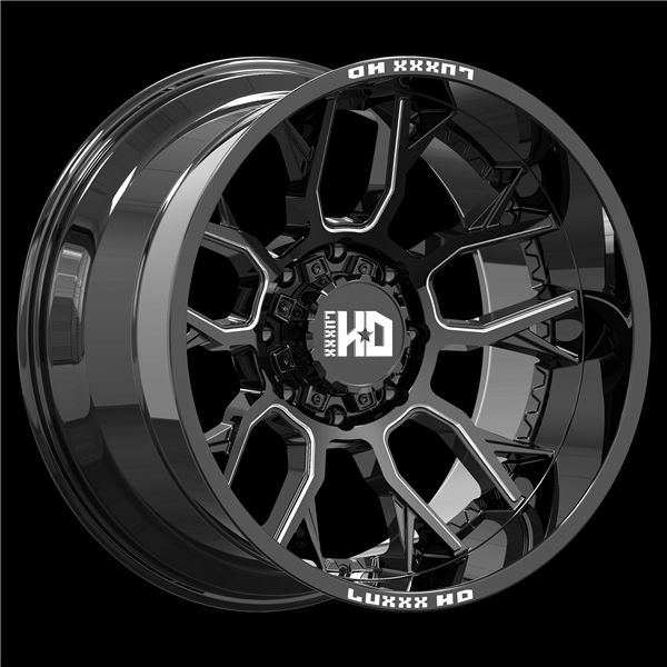 LHD39 20X10 8X165 -19 125.1 Gloss Black Milled