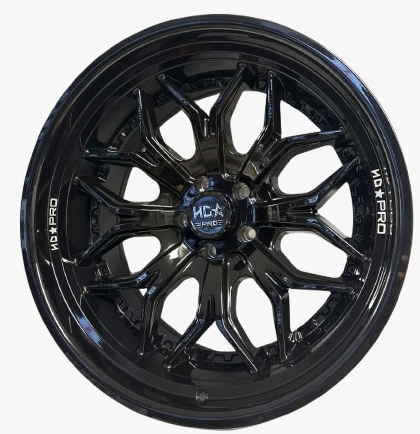 LHD PRO 5 22x11 5*127 -33 offset CB 78.1 GLOSS BLACK