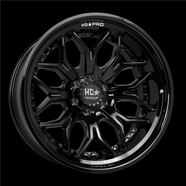 LHDPRO 5 22X11 5X127 -33 CB 78.1 GLOSS BLACK LIP+ SATIN BLACK FACE