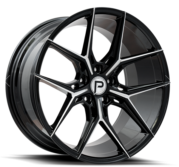 Pinnacle P204 Splendent 22x10.5 5x112 +40mm Black/Milled Wheel