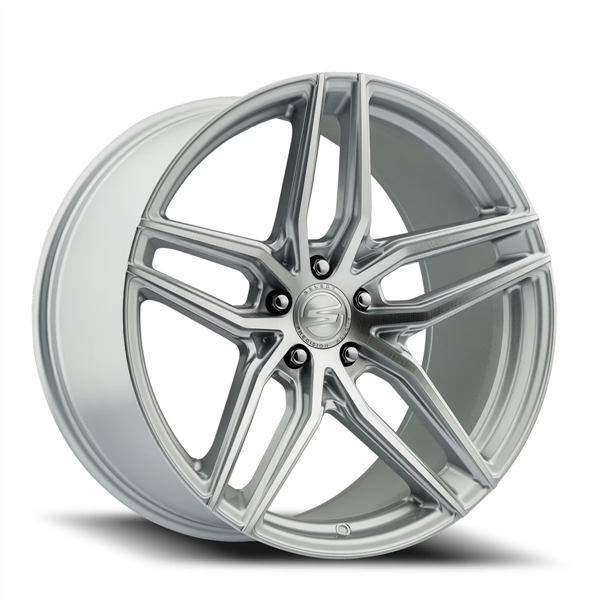 SELECT S101 SHADOW 18x8.5 SHADOW 5x112 38 5.97 66.53 GLOSS SILVER BRUSHED