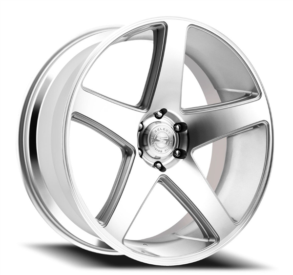 SELECT S104 SPECTRUM 24x10 SPECTRUM 5x127 15 6.06 78.1 GLOSS SILVER MACHINED