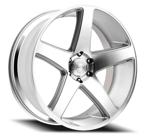 SELECT S104 SPECTRUM 24X10 6X139.7 19MM GLOSS SILVER MACHINED