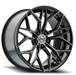 SELECT S105 SYNDICATE 20X10.5 5X114.3 38MM CB72.69 GLOSSY BLACK MACHINED DDT FACE AND LIP