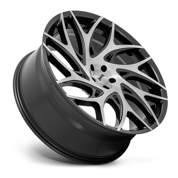 DUB G.O.A.T. 26X10 6X139.7 +25 CB 106.1 GLOSS BLACK BRUSHED FACE TINTED