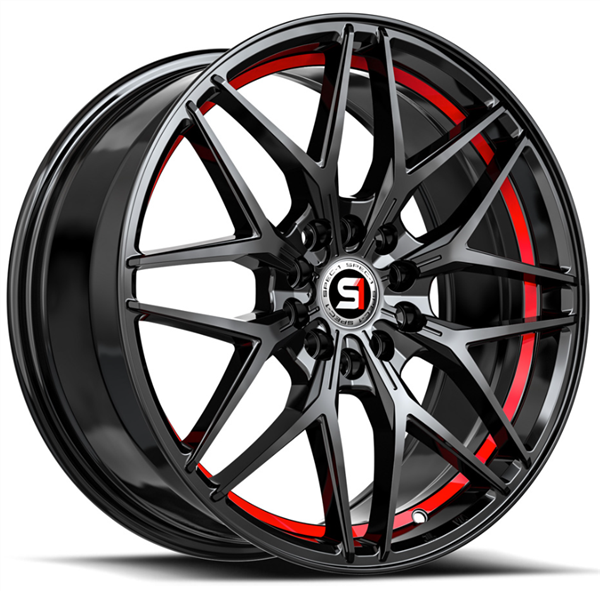 Spec-1 SP-60 17x7.5 5x105 5x114.3 +42 Cb 73.1 Gloss Black & Red Undercut