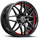 Spec-1 SP-60 17x7.5 5x105 5x114.3 +42 Cb 73.1 Gloss Black & Red Undercut