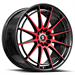 Spec-1 SP-64 17x8.0 5x105 5x114.3 +42 Cb 73.1 Gloss Black & Red Machined