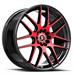 Spec-1 SP-65 17x8.0 5x100 5x114.3 +42 Cb 73.1 Gloss Black & Red Machined
