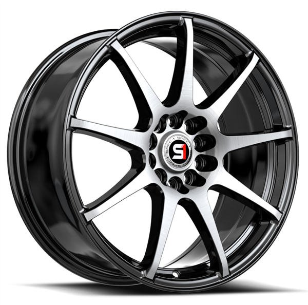 Spec-1 SP-67 17x7.0 5x105 5x114.3 +42 Cb 73.1 Gloss Black & Machined