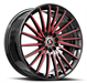 Spec-1 SP-68 17x7.5 5x112 5x114.3 +42 Cb 73.1 Gloss Black & Red Machined