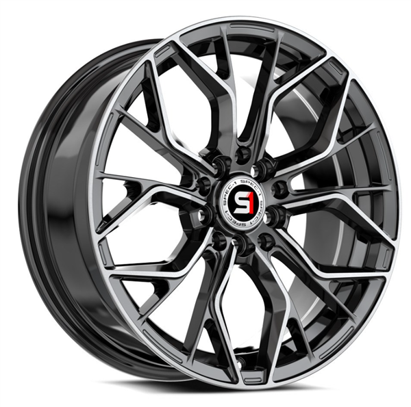 Spec-1 SP-76 16x6.5 4x100 4x114.3 +20 Cb73.1 Gloss Black & Machined